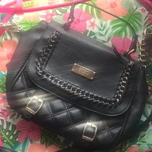 Cross body BCBG bag all black with gold rim